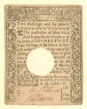 Colonial Currency - July 1, 1780 - Paper Money